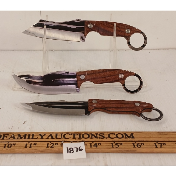 LOT OF 3 - KITCHEN & CAMPING KNIVES