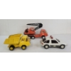 Image 3 : LOT OF 3 - TONKA PRESSED STEEL POLICE CAR & CONSTRUCTION VEHICLES