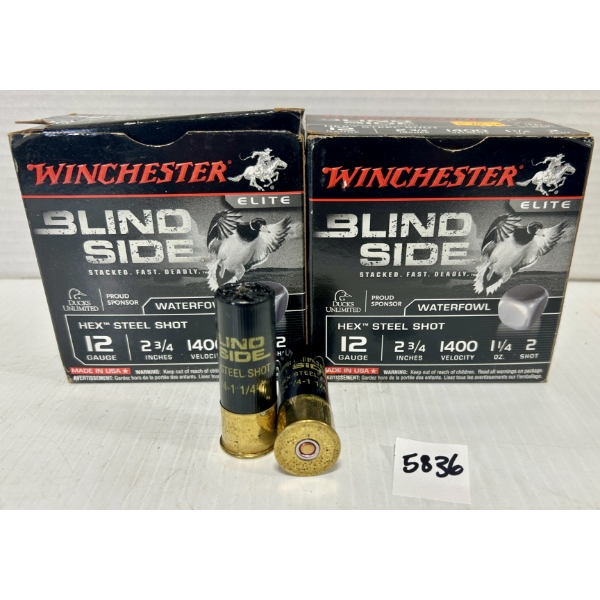 AMMO: 50X 12 GA 2-3/4 IN NO 2 STEEL 