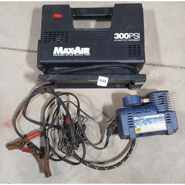 LOT OF 2 - MAXAIR & PITSTOP AIR COMPRESSORS - 12V