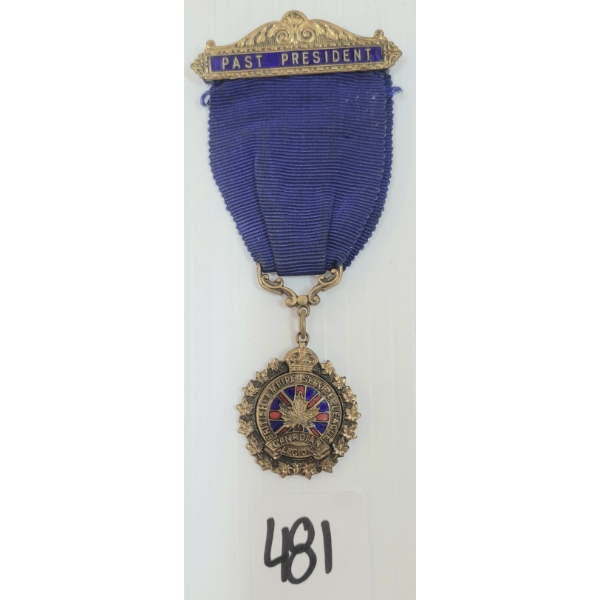 CDN LEGION PAST PRESIDENT MEDAL - W. SICKLES