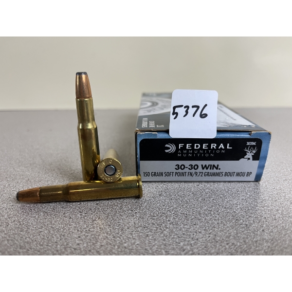 AMMO: 20X FEDERAL .30-30 150 GR. SP