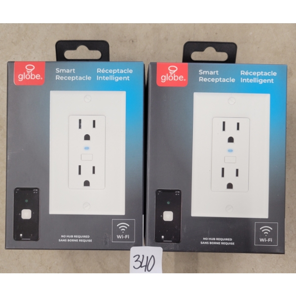LOT OF 2 - GLOBE SMART RECEPTACLES