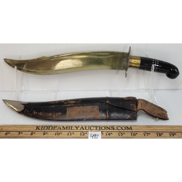 INDIAN KHANJAR KNIFE W/ SCABBARD