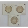 LOT OF 3 - 1961-1963 CDN SILVER HALF DOLLARS