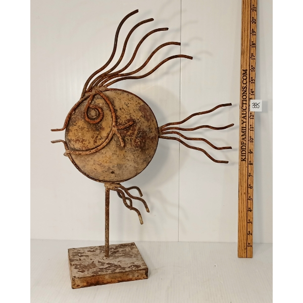 METAL FISH SCULPTURE - GARDEN ART