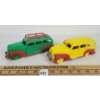 Image 1 : LOT OF 2 - RENWAL PLASTIC WIND UP CARS