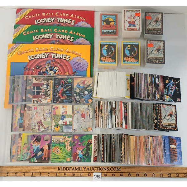 QTY OF MEDIA COLLECTIBLE CARDS - GOOSEBUMPS, LOONEY-TUNES, JURASSIC PARK, DICK TRACY, ETC