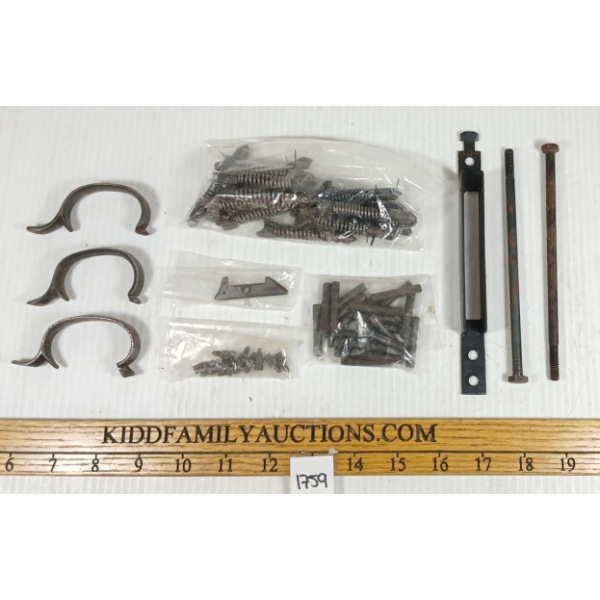QTY OF COOEY 848 PARTS - INCL FOREND CATCH PLATE & TRIGGER GUARD, ETC.