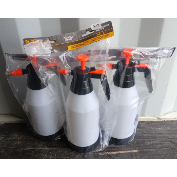 LOT OF 3 - BE AGRI EASE HANDHELD SPRAYERS - 2L