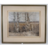 COUNTRY LANDSCAPE BY J.P. ? - FRAMED OIL ON CANVAS