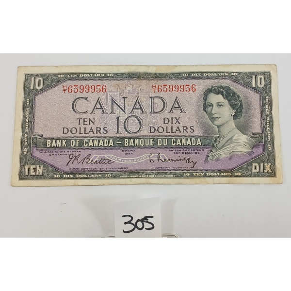 1954 CDN $10 BANKNOTE