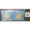 Image 1 : LOT OF 2 - 1962 CDN SILVER DOLLARS - VOYAGEUR - CCCS GRADED