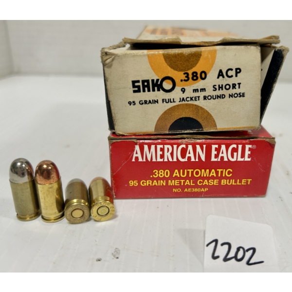 AMMO: 75X SAKO & FED .380 ACP - 95 GR FMJ