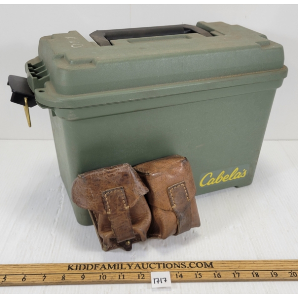 LOT OF 2 - CABELA'S AMMO CRATE & K98 AMMO POUCH
