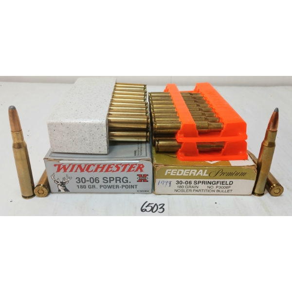 AMMO: 39X WINCHESTER & FEDERAL .30-06SPRG - 180GR