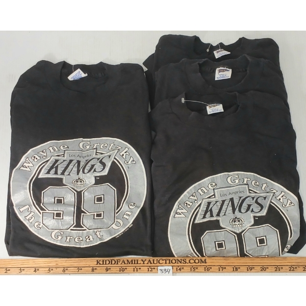 LOT OF 4 - WAYNE GRETZKY THE GREAT ONE #99 LOS ANGELES KINGS T-SHIRTS