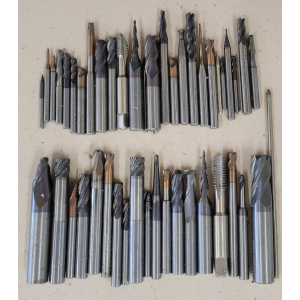 QTY OF END MILLS, REAMERS & DRILL BITS