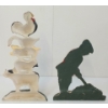 Image 4 : LOT OF 2 - DOOR STOPS - CAST IRON FARM ANIMALS & THE GOLFER 