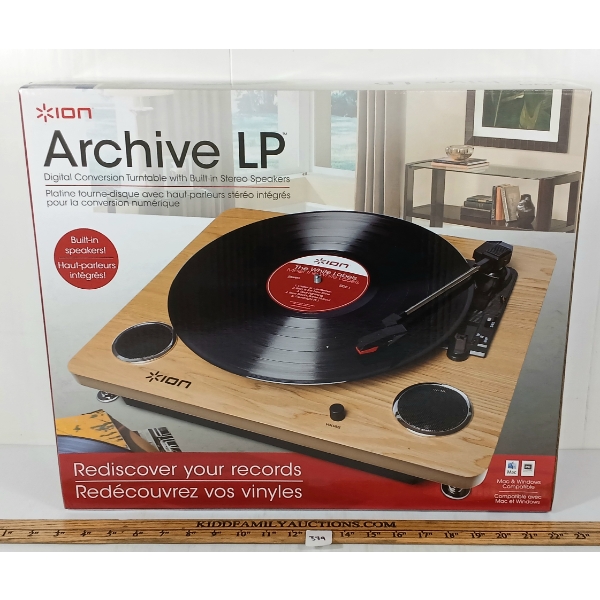 ION ARCHIVE LP TURNTABLE - AS NEW