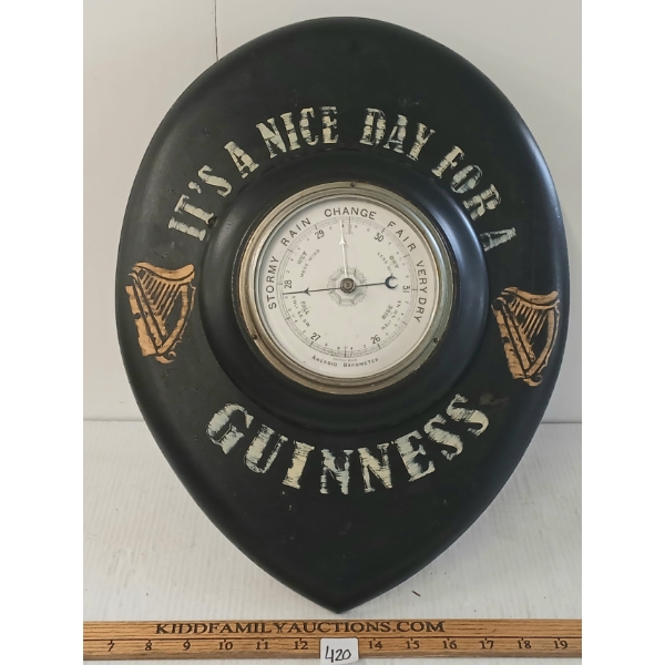 "IT'S A NICE DAY FOR A GUINNESS" ANEROID BAROMETER