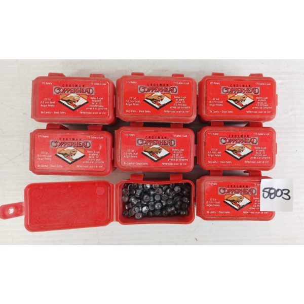 PELLETS: APPROX 1400X CROSMAN COPPERHEAD .22CAL PELLETS