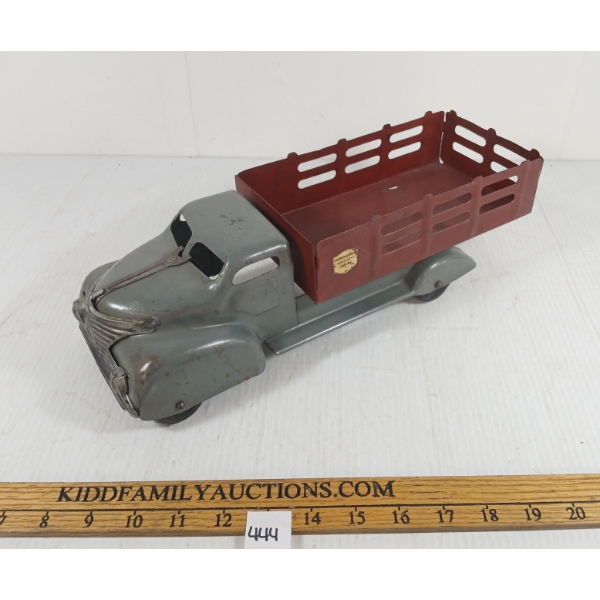 1940's MARX PRESSED STEEL INTERNATIONAL HARVESTER STAKE TRUCK