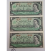 Image 1 : LOT OF 3 - 1967 CDN UNCIRCULATED $1 BANKNOTES 