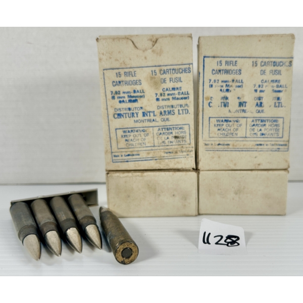 AMMO: 60X 8 MM MAUSER - MILITARY FMJ - ON CLIPS