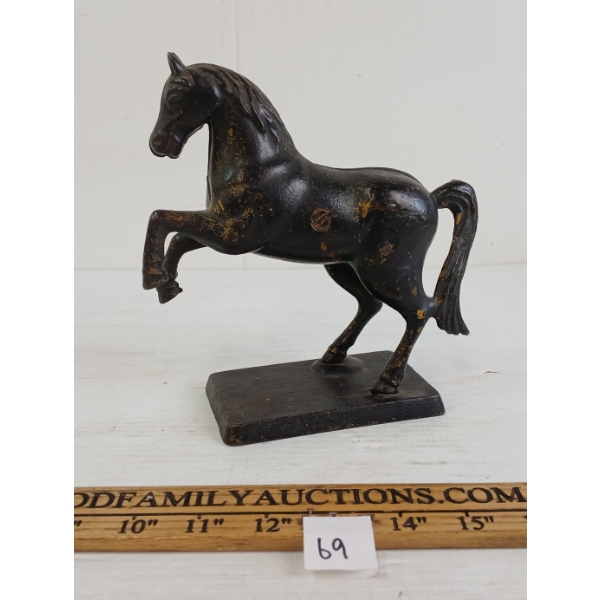CAST IRON HORSE COIN BANK - ARCADE PRIZE