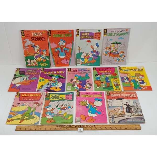 LOT OF 13 - GOLD KEY COMICS - INCL WALT DISNEY'S UNCLE SCROOGE & MARY POPPINS