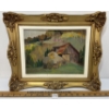 ABSTRACT LANDSCAPE BY ADA MILDRED BRUCE - OIL ON CANVAS BOARD