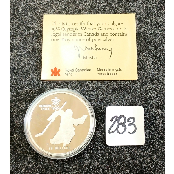 1988 RCM OLYMPIC $20 SILVER COIN