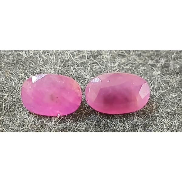 PAIR OF NATURAL MOZAMBIQUE RUBIES - OVAL MIXED ($9,150)
