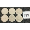 Image 1 : LOT OF 6 - 1966 CDN 25 CENT COINS