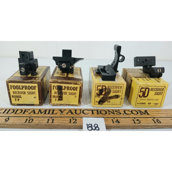 LOT OF 4 - WILLIAMS RECEIVER SIGHTS - INCL MODEL F-P, ETC