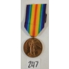 Image 1 : WWI VICTORY MEDAL - 115715 PTE. T. DAVIS CAN. CAV. BDE.