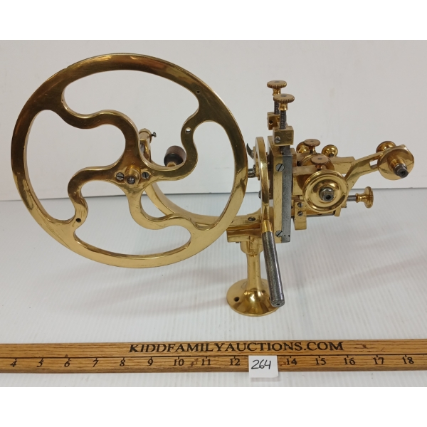 ENGLISH VICTORIAN BRASS WATCHMAKER'S LATHE