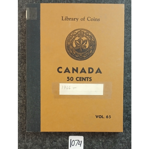 1966-1970 LIBRARY OF COINS CANADA 50 CENTS BOOKLET