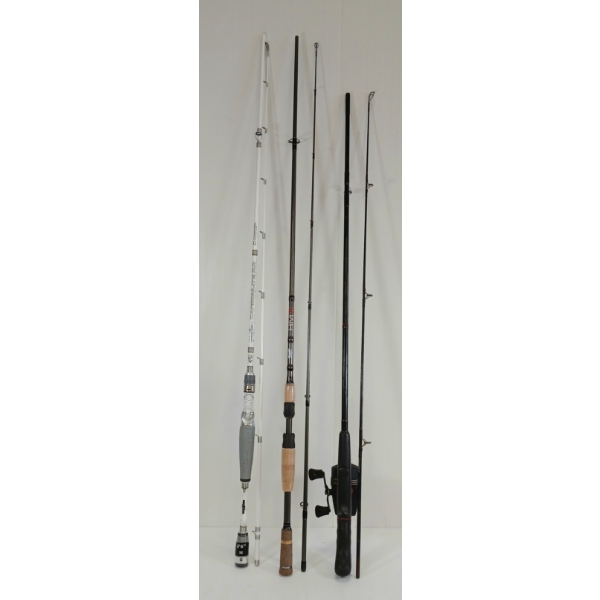 LOT OF 3 - FISHING RODS - INCL, JOHNNY MORRIS, FENWICK HMX & SHIMANO