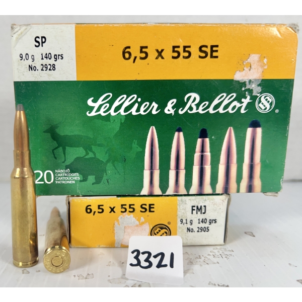 AMMO: 20X S&B 6.5X55 MM SWEDE - 140 GR SP & FMJ