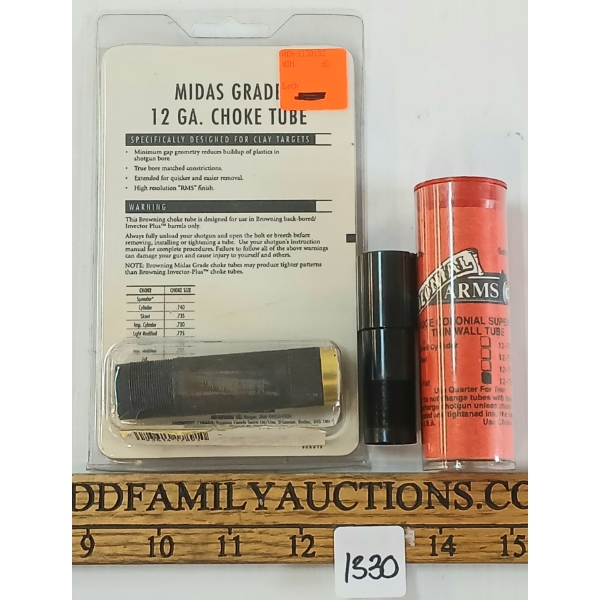 LOT OF 2 - BROWNING MIDAS GRADE & COLONIAL ARMS EXTRA FULL 12GA CHOKES