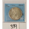 Image 3 : 1967 CDN SILVER DOLLAR - CCCS GRADED