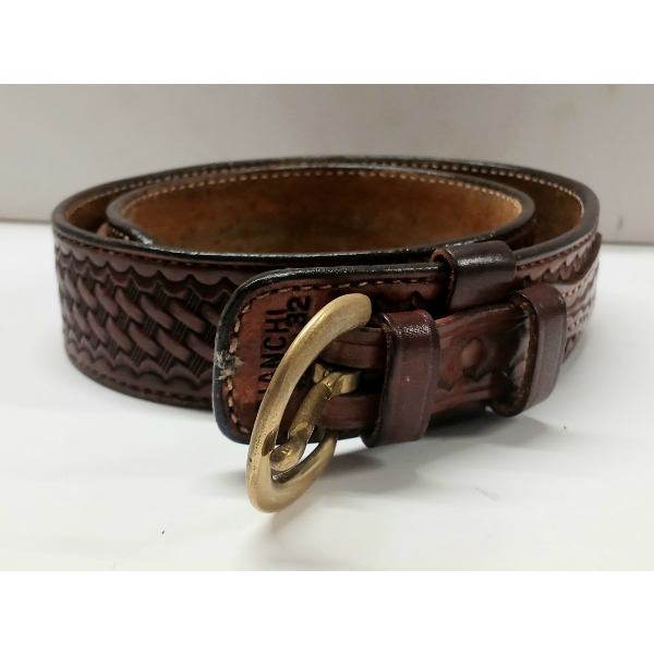 BIANCHI 32 #B14 BELT W/ BRASS BUCKLE
