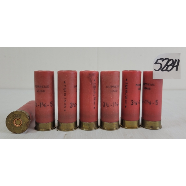 AMMO: 7X WINCHESTER SUPREME 12GA - 2-3/4IN - #5 - FACTORY