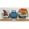 Image 4 : LOT OF 3 - TONKA PRESSED STEEL JEEP PICKUP TRUCK, AMBULANCE & WRECKER