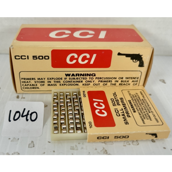 PRIMERS: 1000X CCI NO. 500 SMALL PISTOL