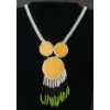 Image 6 : HAND-CRAFTED SEED BEAD TRIPLE MEDALLION NECKLACE 