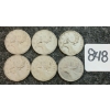 Image 1 : LOT OF 6 - 1947 CDN 25 CENT COINS