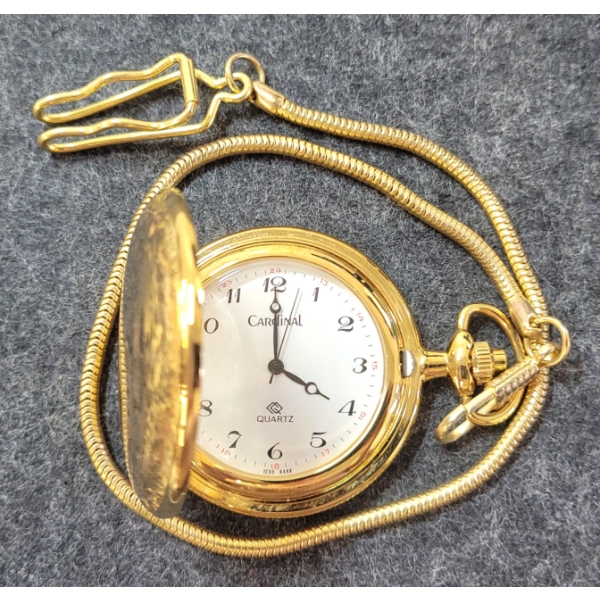 CARDINAL 1562-2035 POCKET WATCH W/ CHAIN